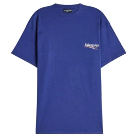 T-shirt i bomuldsjersey med politisk logo BLGA-508203-TAV44-BL