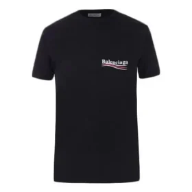 T-shirt med alfabetlogo, korte ærmer, sort 612964TIV521070