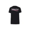 T-shirt med alfabetlogo, korte ærmer, sort 612964TIV521070