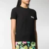 T-shirt med alfabetlogo, korte ærmer, sort 612964TIV521070
