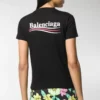 T-shirt med alfabetlogo, korte ærmer, sort 612964TIV521070