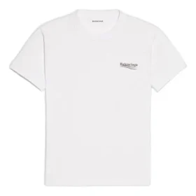 T-shirt med alfabetlogo og korte ærmer “White” 612964TIV529040