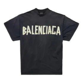 T-shirt med dobbelt front “Washed Black” 791615TQVQ61021