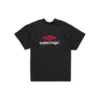 T-shirt med dobbelt front “Washed Black” 791615TQVQ61021