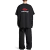 T-shirt med dobbelt front “Washed Black” 791615TQVQ61021