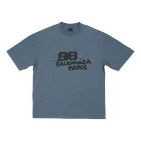 T-shirt med håndtegnet BB Icon, medium pasform “Blue Black” 612966TNVN44183