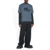 T-shirt med håndtegnet BB Icon, medium pasform “Blue Black” 612966TNVN44183