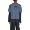 T-shirt med håndtegnet BB Icon, medium pasform “Blue Black” 612966TNVN44183