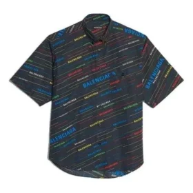T-shirt med kort ærme og logotryk “Black” 556869TDL542771