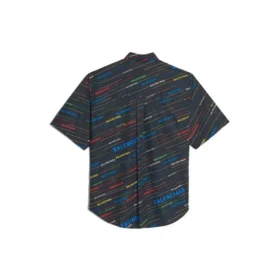 T-shirt med kort ærme og logotryk “Black” 556869TDL542771
