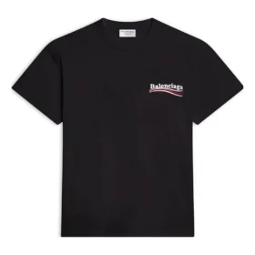 T-shirt med korte ærmer og Political Campaign logo “Sort” 612964TKVJ11070