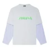 T-shirt med lag på lag og Slime-logo “Grey” 671401TLVF11203