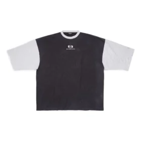 T-shirt med logo og 3/4-ærmer “Washed Black Heather Grey” 699190TMVC81208 T-shirt med logo og 3/4-ærmer “Washed Black Heather Grey” 699190TMVC81208