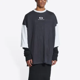 T-shirt med logo og 3/4-ærmer “Washed Black Heather Grey” 699190TMVC81208 T-shirt med logo og 3/4-ærmer “Washed Black Heather Grey” 699190TMVC81208