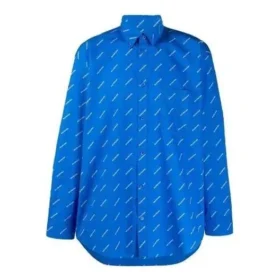 T-shirt med logo overalt “Blue White” 534333TBL967560