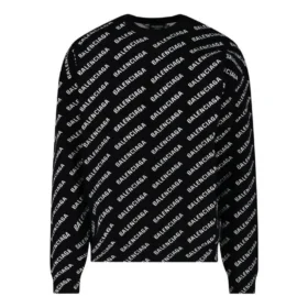 T-shirt med logo overalt og rund hals “Black White” 702952T32331070 T-shirt med logo overalt og rund hals “Black White” 702952T32331070