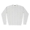 T-shirt med logo overalt og rund hals “Light Grey White” 702952T32331461