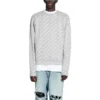 T-shirt med logo overalt og rund hals “Light Grey White” 702952T32331461