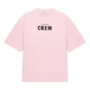 T-shirt med logo-tryk, korte ærmer, lyserød/rød 620941TIVG91900