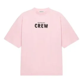 T-shirt med logo-tryk, korte ærmer, lyserød/rød 620941TIVG91900 T-shirt med logo-tryk, korte ærmer, lyserød/rød 620941TIVG91900
