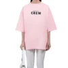 T-shirt med logo-tryk, korte ærmer, lyserød/rød 620941TIVG91900