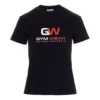 T-shirt med logo-tryk og rund hals, sort 612964TIVD51000