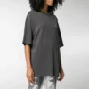 T-shirt med rund hals, lille logo og korte ærmer, grå 556104TYK281055
