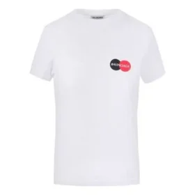 T-shirt med rund hals og korte ærmer, hvid 612964TIV799000 T-shirt med rund hals og korte ærmer, hvid 612964TIV799000