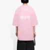 T-shirt med rund hals og korte ærmer, lyserød, 641532TJVG85630