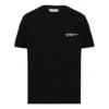 T-shirt med rund hals og korte ærmer, sort 612965TKV861070