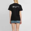 T-shirt med rund hals og korte ærmer, sort 612965TKV861070