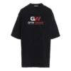 T-shirt med rund hals og print, sort 620941TIVD51000
