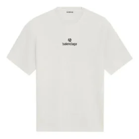 T-shirt med rund hals og sponsorlogo, hvid 612965TJVD99054 T-shirt med rund hals og sponsorlogo, hvid 612965TJVD99054