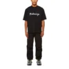 T-shirt med skriftlogo “Black White” 612966TMVB41070