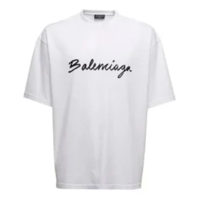 T-shirt med skriftlogo “White/Black” 612966TMVB49040 T-shirt med skriftlogo “White/Black” 612966TMVB49040