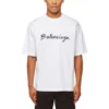 T-shirt med skriftlogo “White/Black” 612966TMVB49040