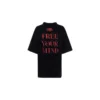 T-shirt med slogan, kortærmet, sort 641532TJV781000