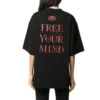 T-shirt med slogan, kortærmet, sort 641532TJV781000