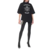 T-shirt med slogan, kortærmet, sort 641532TJV781000