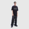 T-shirt med sløret logo “Black Blue” 661705TKVD51070