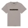 T-shirt med sløret logo, huller, retro-klassisk, korte ærmer, unisex, grå 661705TKVD58174
