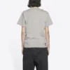 T-shirt med sløret logo, huller, retro-klassisk, korte ærmer, unisex, grå 661705TKVD58174