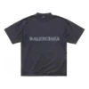 T-shirt med stencil-print “Sort” 764235TQVA31750