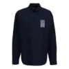 T-shirt med stregkode-logo “Navy” 662982TKM028065