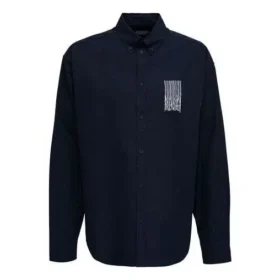 T-shirt med stregkode-logo “Navy” 662982TKM028065 T-shirt med stregkode-logo “Navy” 662982TKM028065