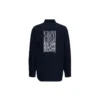 T-shirt med stregkode-logo “Navy” 662982TKM028065