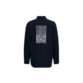T-shirt med stregkode-logo “Navy” 662982TKM028065 T-shirt med stregkode-logo “Navy” 662982TKM028065