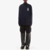 T-shirt med stregkode-logo “Navy” 662982TKM028065