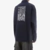 T-shirt med stregkode-logo “Navy” 662982TKM028065