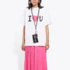 T-shirt med tryk, kortærmet, hvid 612965TJVL59040
